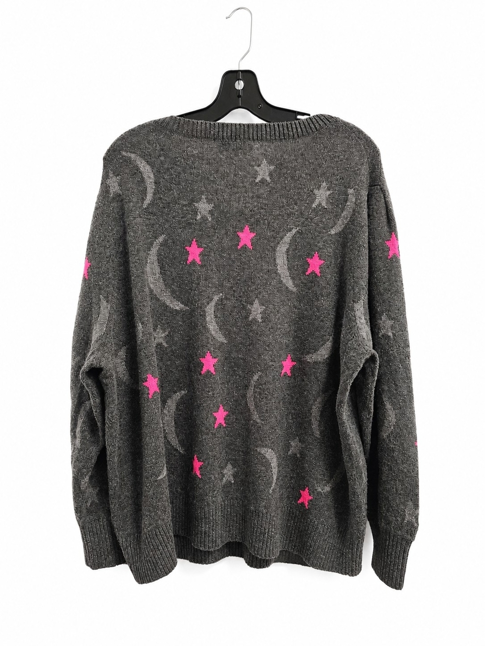 White + Warren Anthropologie 100% Cashmere Celestial Sweater Moon & Star 3X - Picture 3 of 6